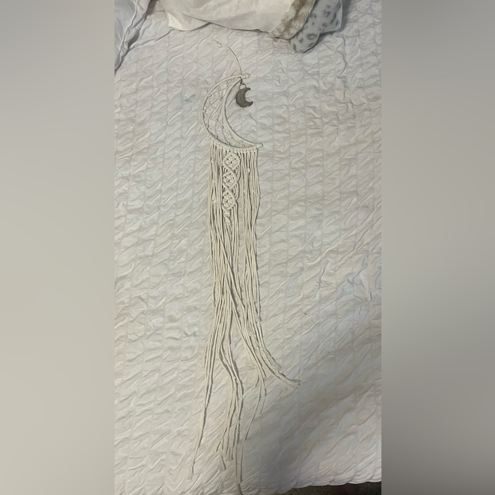 macrame moon dream catcher